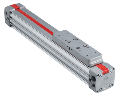 無桿氣缸工作原理和附加結(jié)構(gòu)組件圖