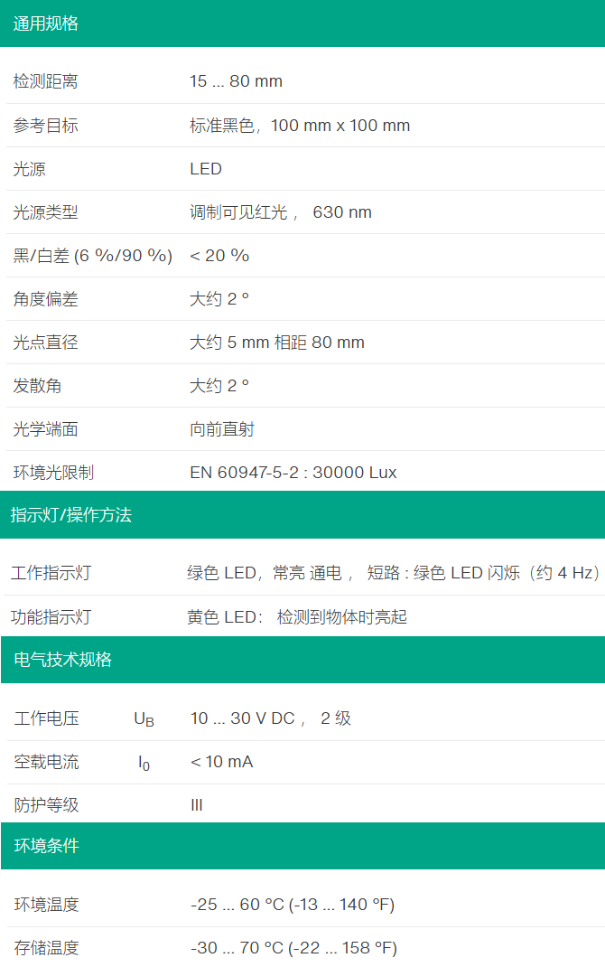 三角測量傳感器 (BGS)OBT80-R3-E0-P(圖2)
