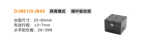 螺桿驅(qū)動型DJB61/DJB62手動位移滑臺(圖2)